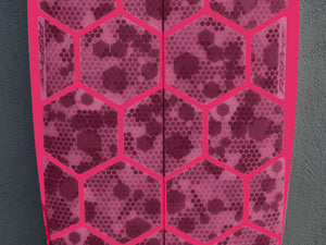 HexaTraction by RSPro Camo Edition on a magenta surfboard