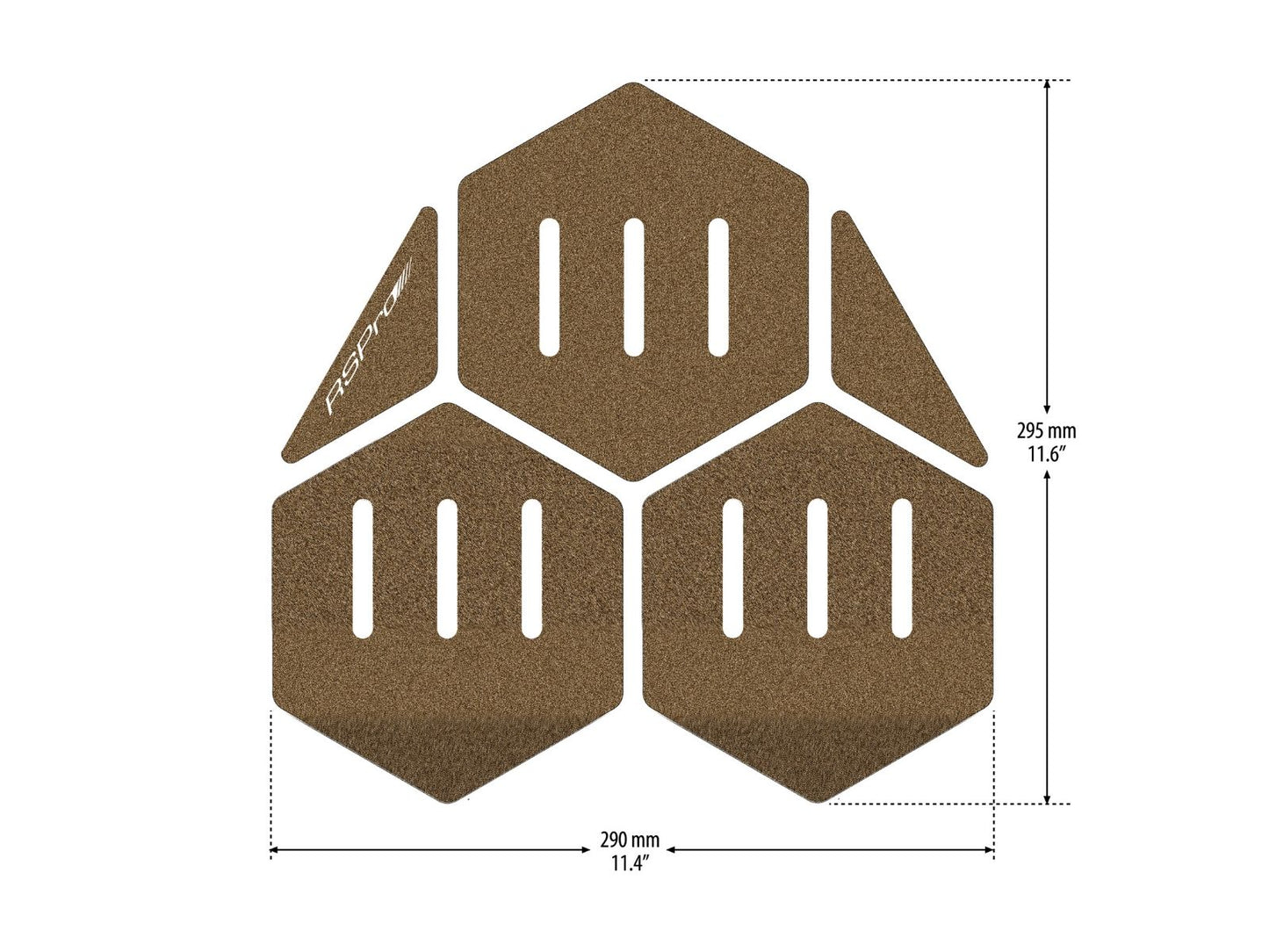 RSPro Hexa Tail Wide for wide tail boards measures