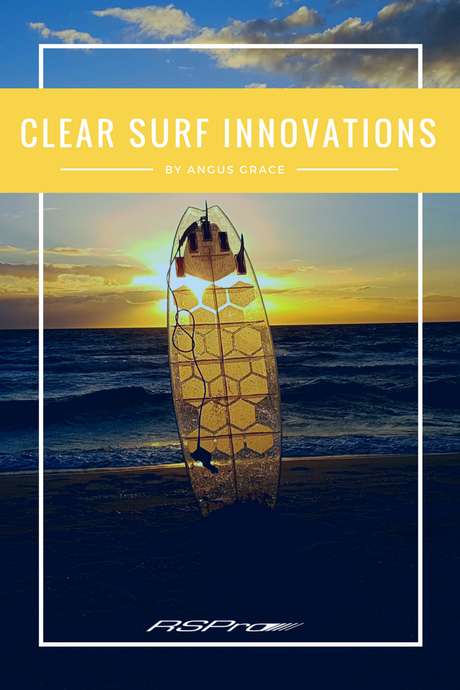 Fully transparent surfboard thanks to HexaTraction
