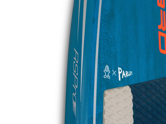 Introducing the RSPro Stripes SUP Rail Saver in Blue/Silver: Protect Your Paddleboard with Style
