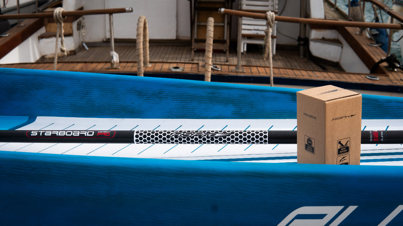 Paddle with 'Starboard' branding and a RSPro Paddle Grip in White