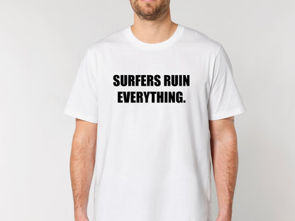 RSPro Tee 5 Surfers Ruin Everything White Model Front