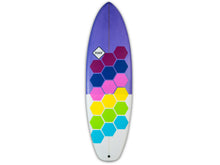 Load image into Gallery viewer, HexaTraction Candy Shop edition installed on a surfboard
