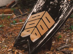 RSPro Tail Grip Arrow close view installed on a retro fish surf board