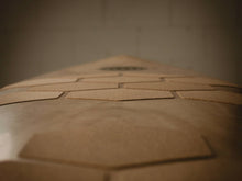 Load image into Gallery viewer, RSPro cork Front Deck Grip Hexa on a wooden surfboard close view
