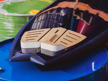 Load image into Gallery viewer, RSPro sustainable high performance tail grip on a blue surfboard
